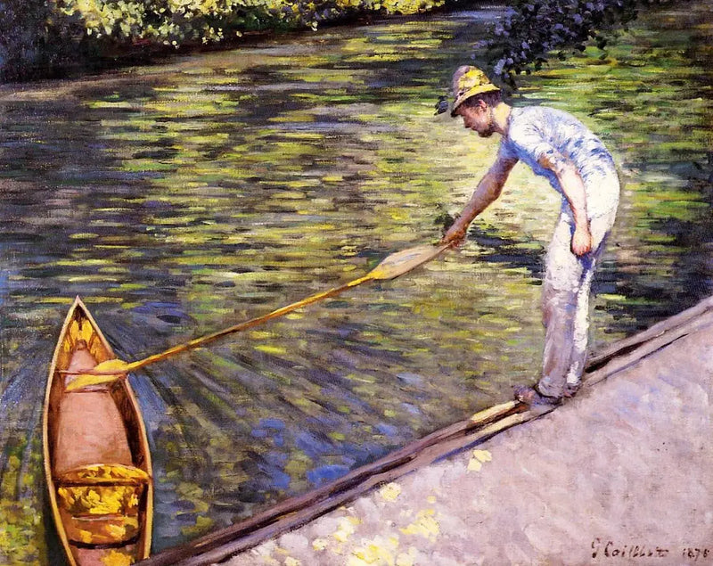 Canotier, der ror på perissoiren - Gustave Caillebotte
