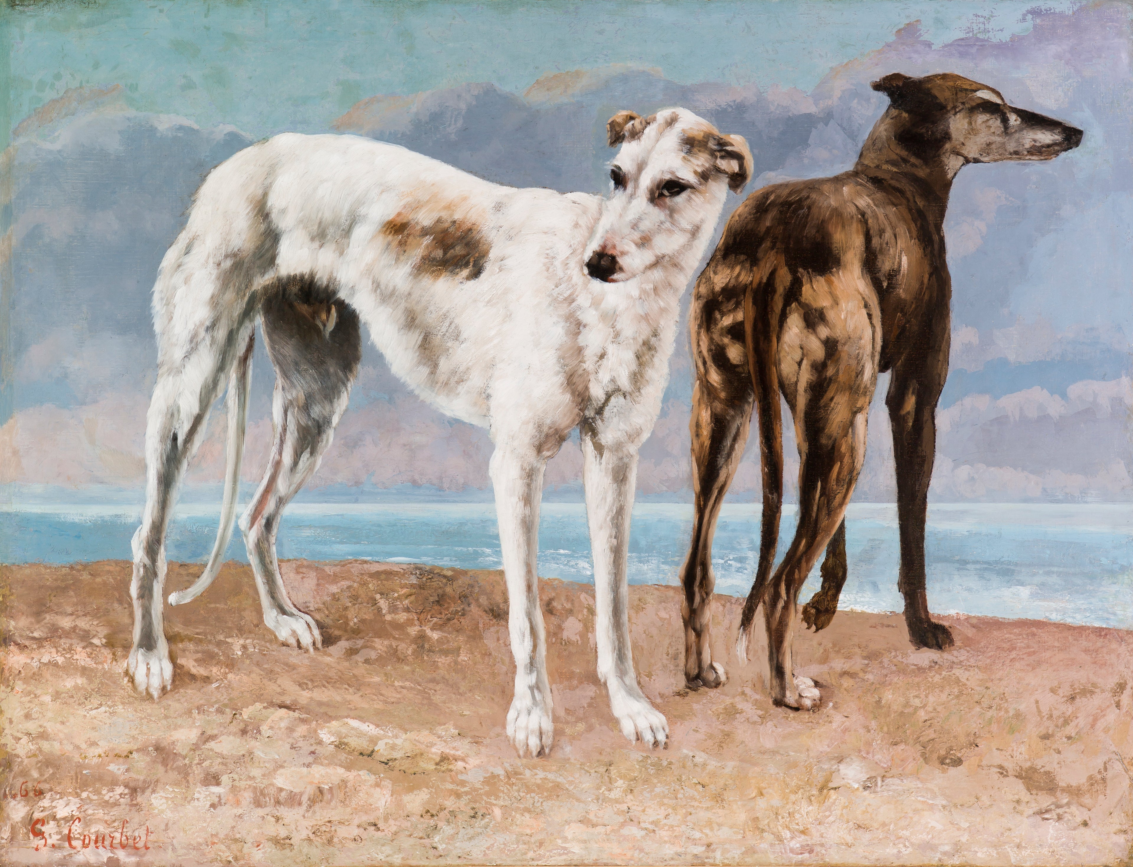 Les Lévriers du comte de Choiseul - Gustave Courbet
