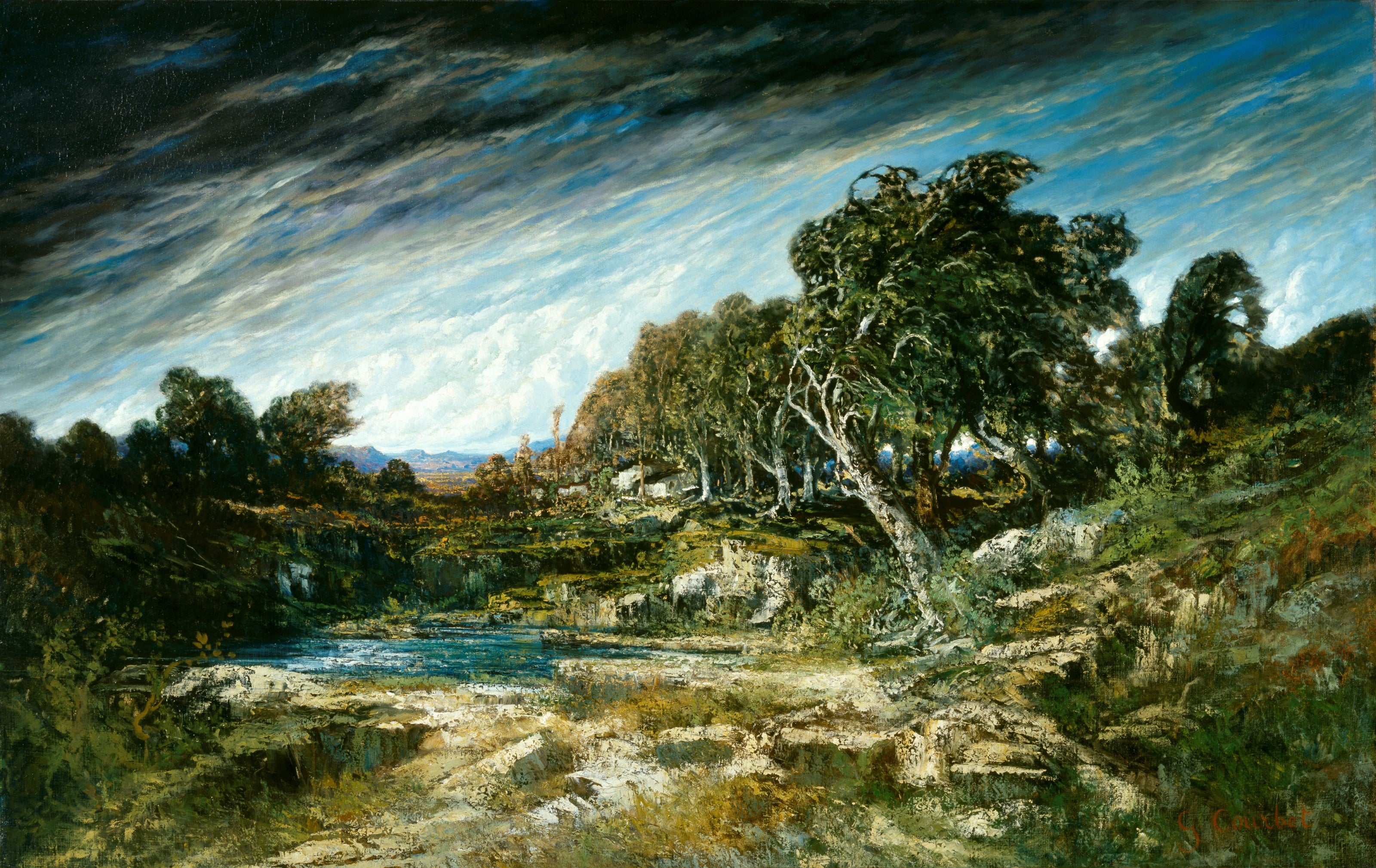 Le Coup de vent - Gustave Courbet