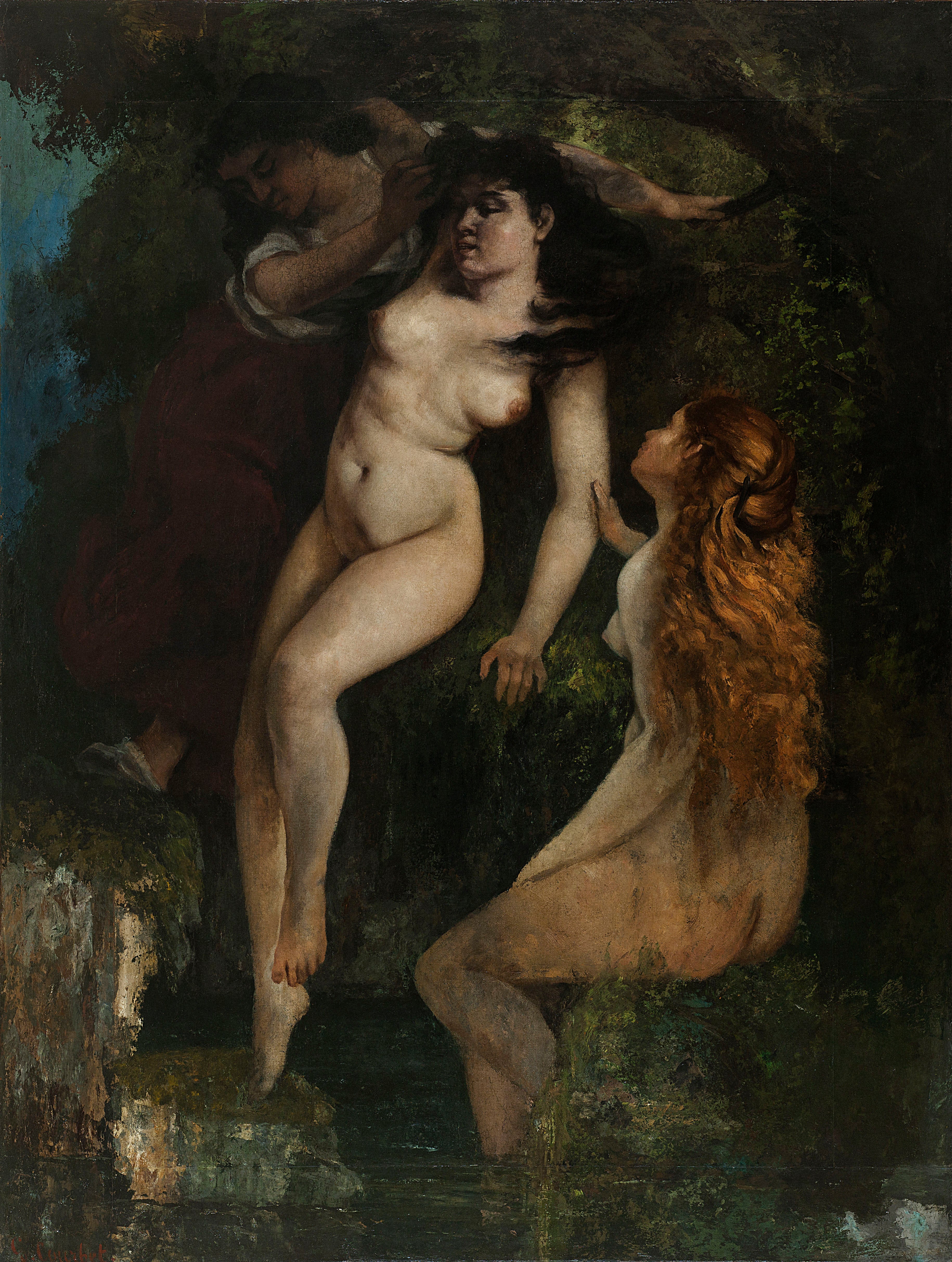 Trois Baigneuses - Gustave Courbet