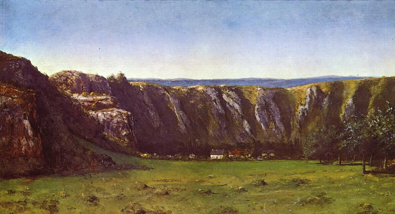 Klippe-landskab omkring Flagey - Gustave Courbet
