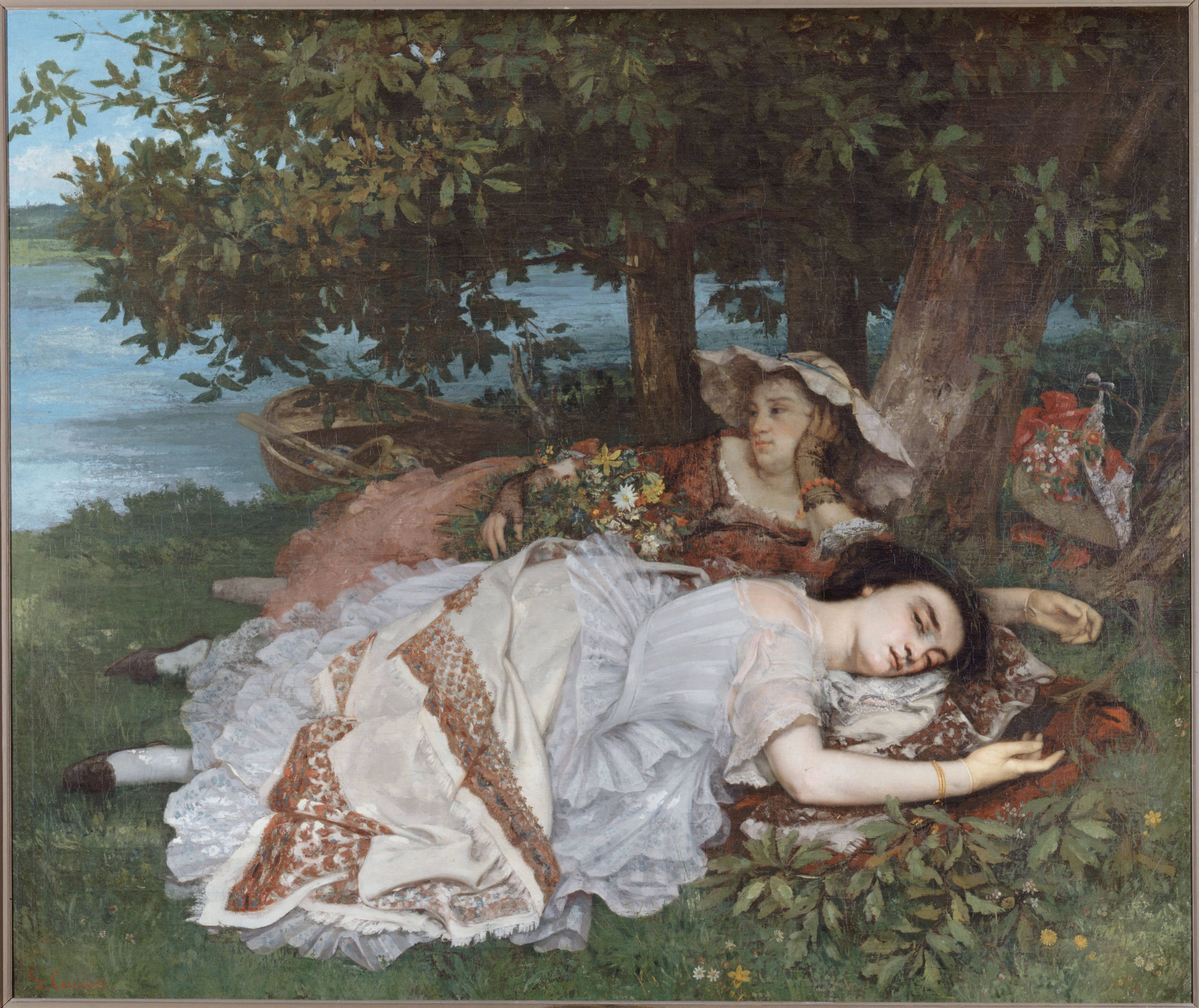 Demoiselles des bords de Seine - Gustave Courbet