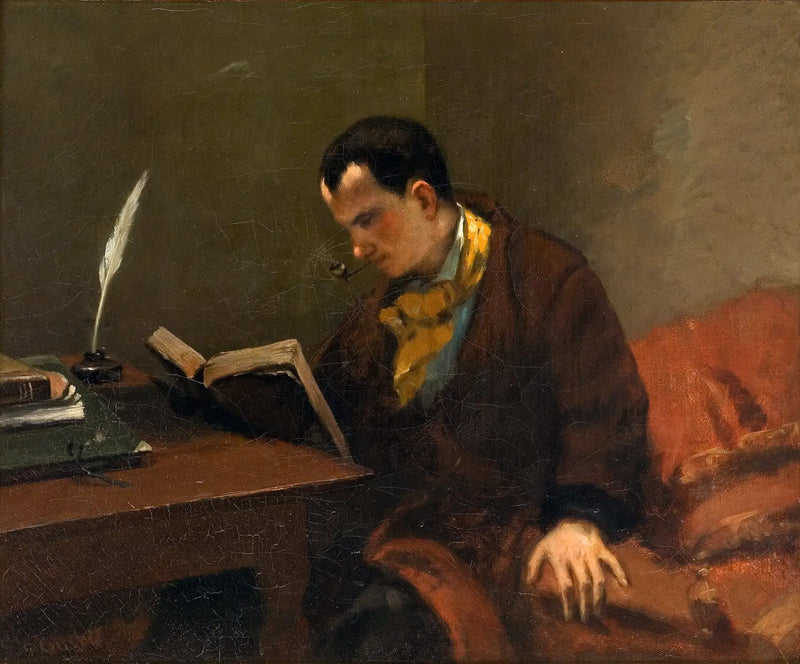 Portræt af Charles Baudelaire - Gustave Courbet