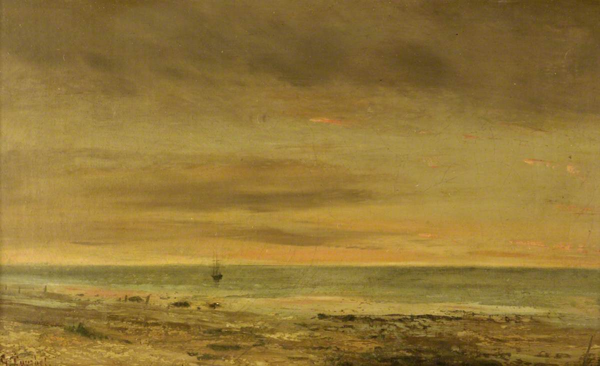 Seapiece à Honfleur - Gustave Courbet