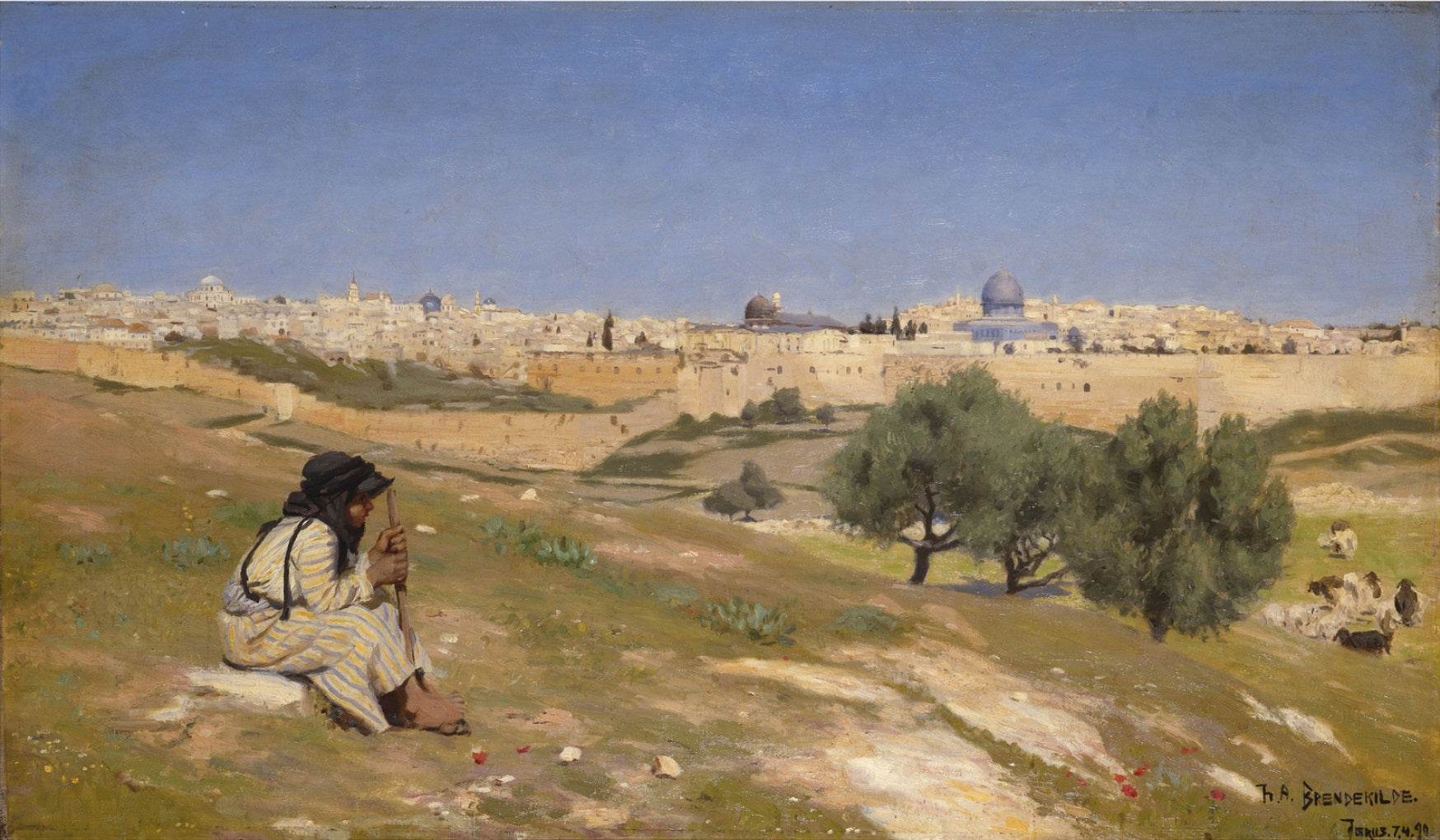Jérusalem vue du sud-est - H. A. Brendekilde