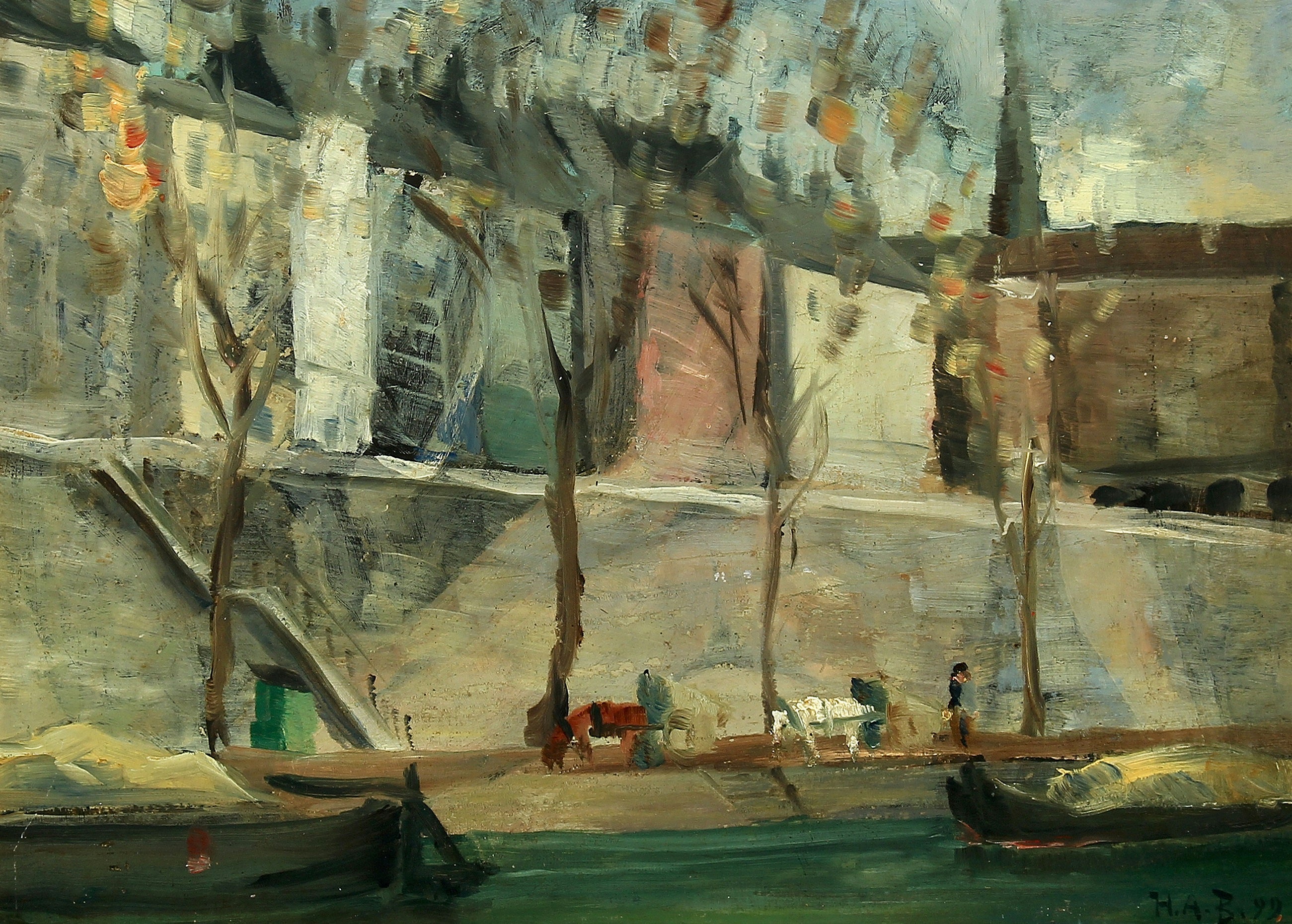 Vue depuis la Seine - H. A. Brendekilde