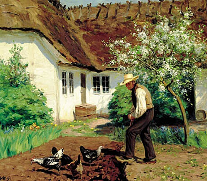 Creuser le jardin au printemps. - H. A. Brendekilde