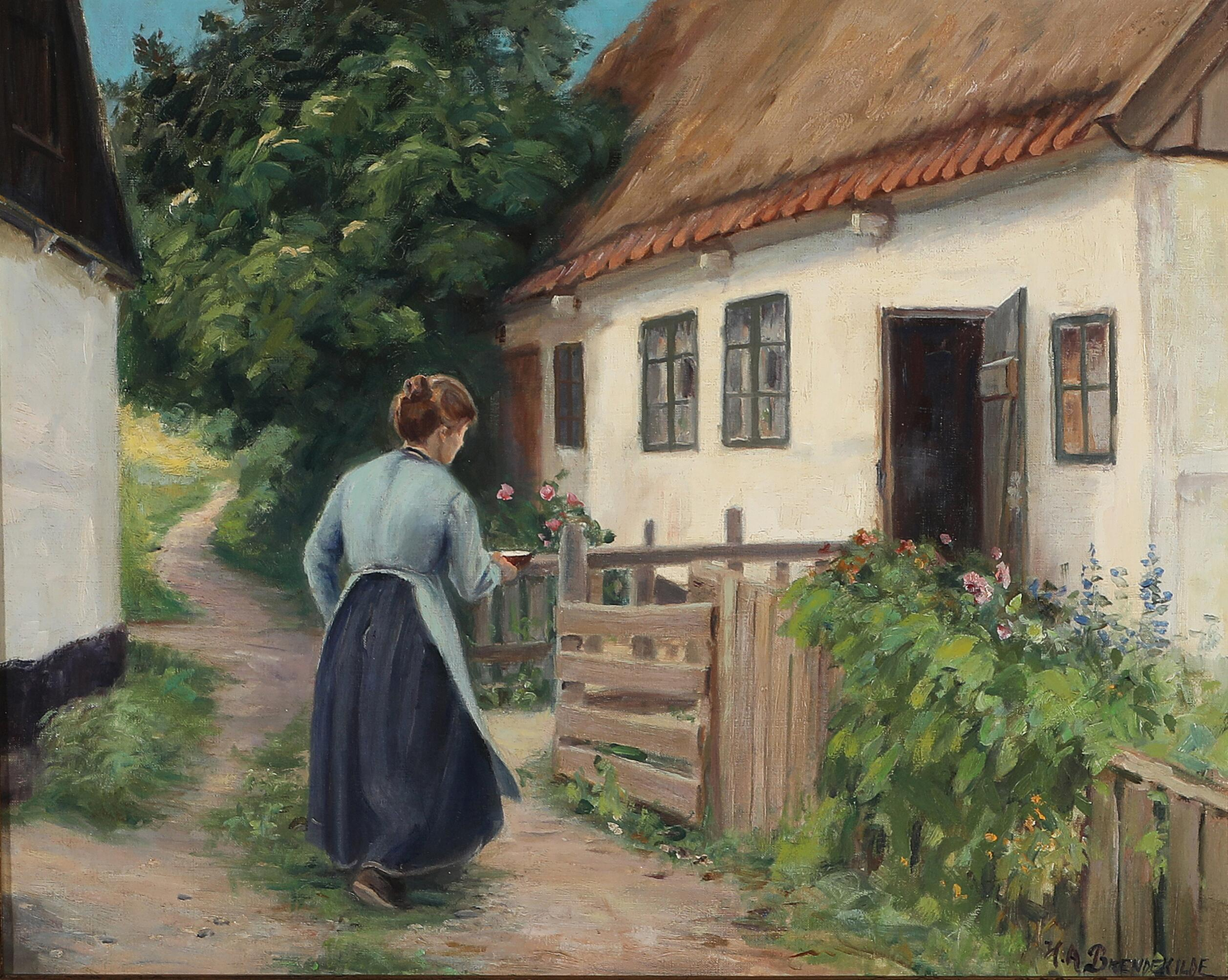 Maison de la couturière à Lille Næstved. - H. A. Brendekilde