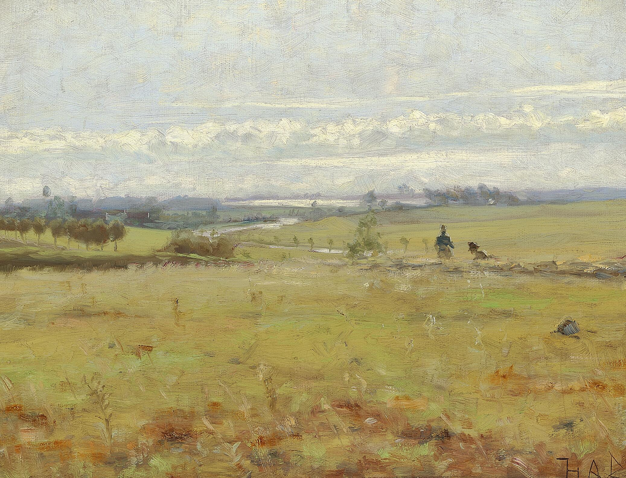 Tôt le matin dans une tourbière. - H. A. Brendekilde