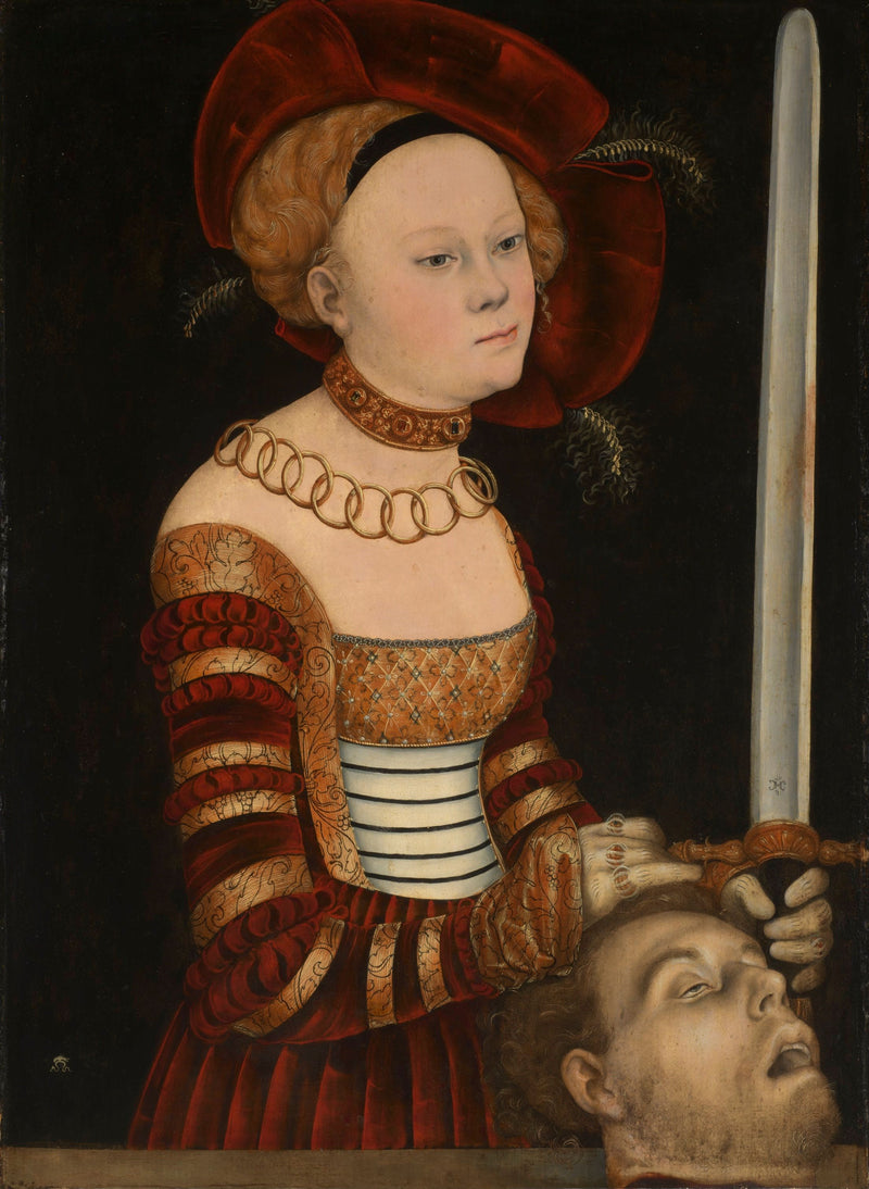 Portræt af en dame fra Saksiske Hof som Judith med Holofernes' hoved - Lucas Cranach den Ældre