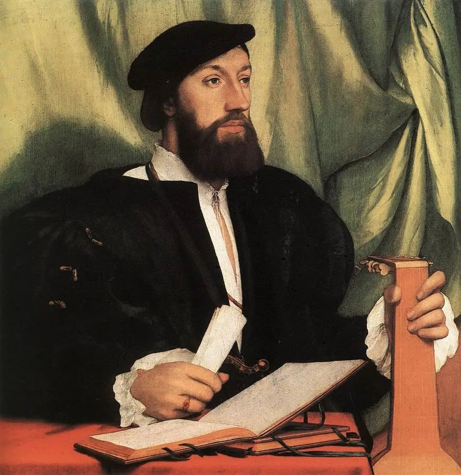 Portrait of a man with a lute - Hans Holbein le Jeune - Alpha Reproduction