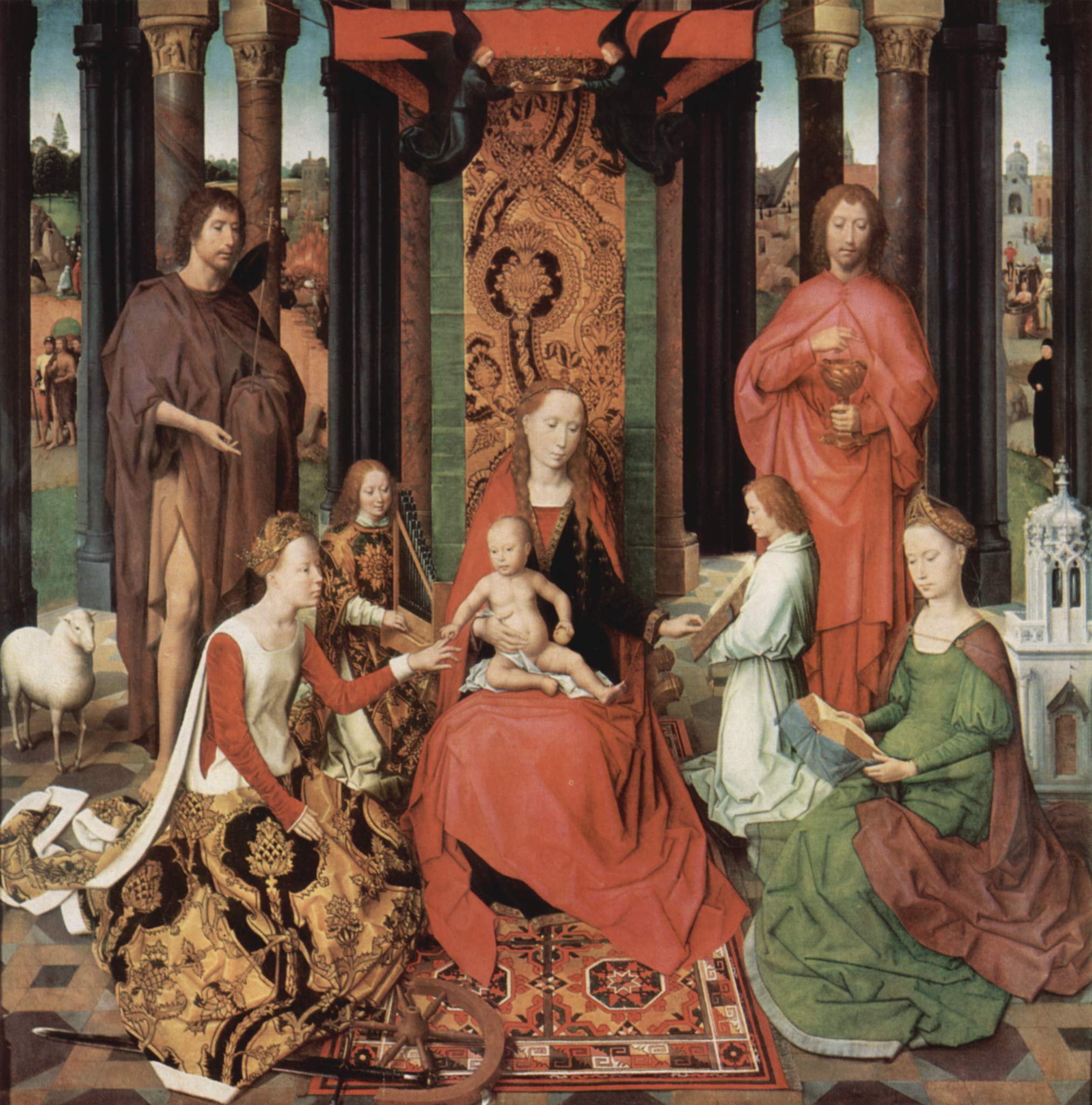 Den mystiske bryllup af Sankt Katharina - Hans Memling