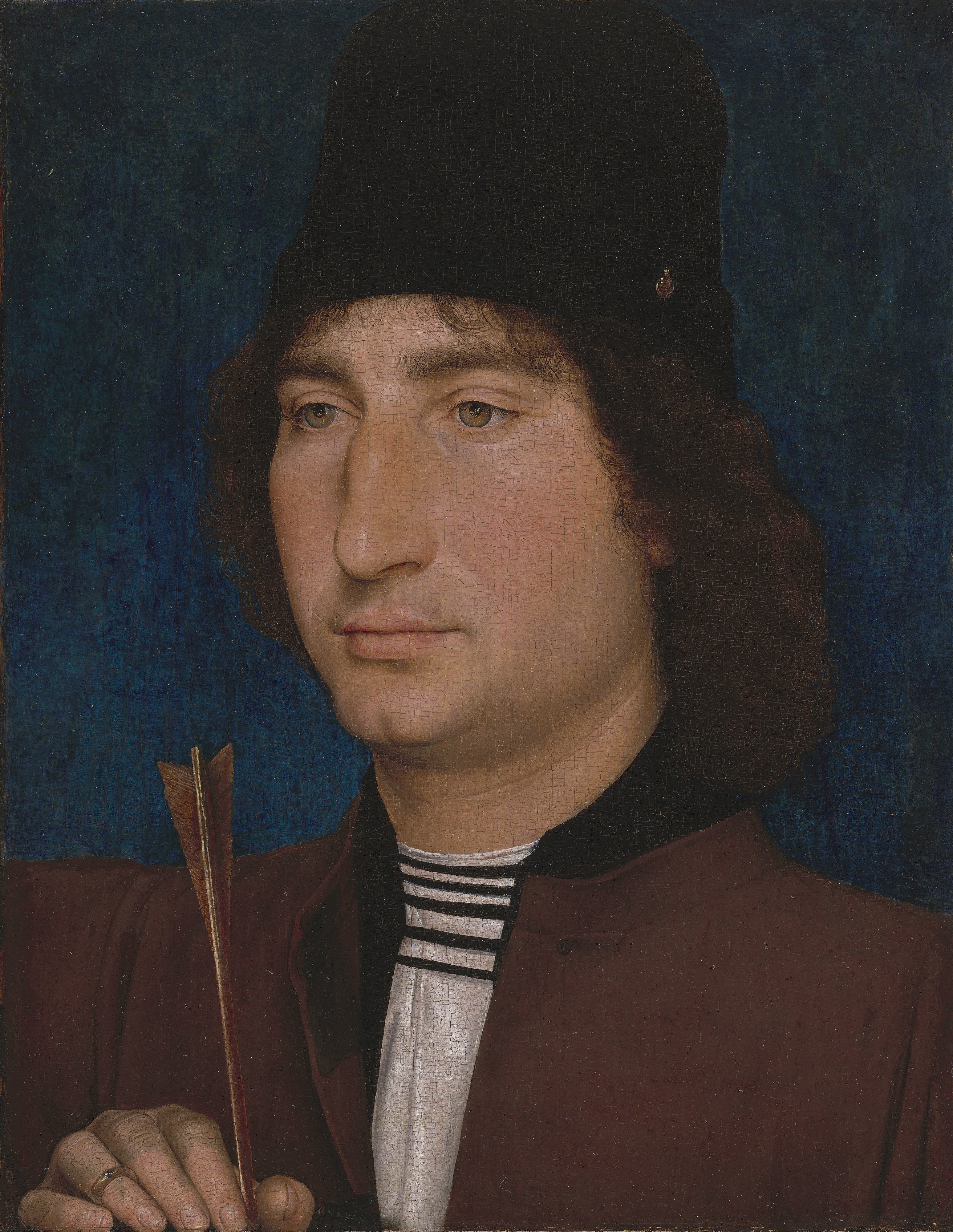 Portræt af en mand med en pil - Hans Memling