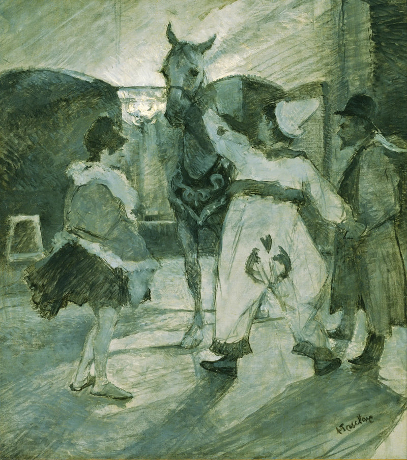 Bag kulisserne i cirkus - Henri de Toulouse-Lautrec