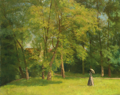 Élégante au parc - Henri Rouart