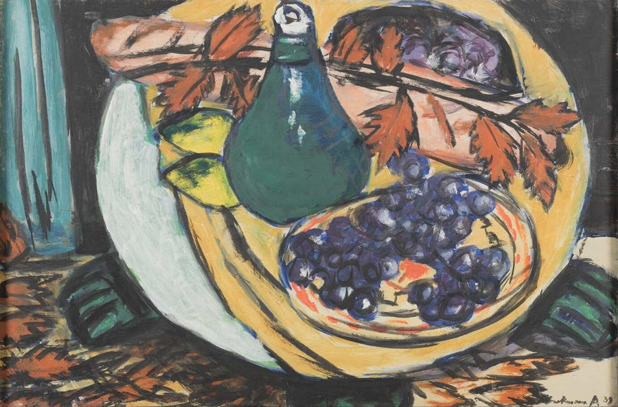 Herbststillleben mit Weintrauben (1939) - Max Beckmann