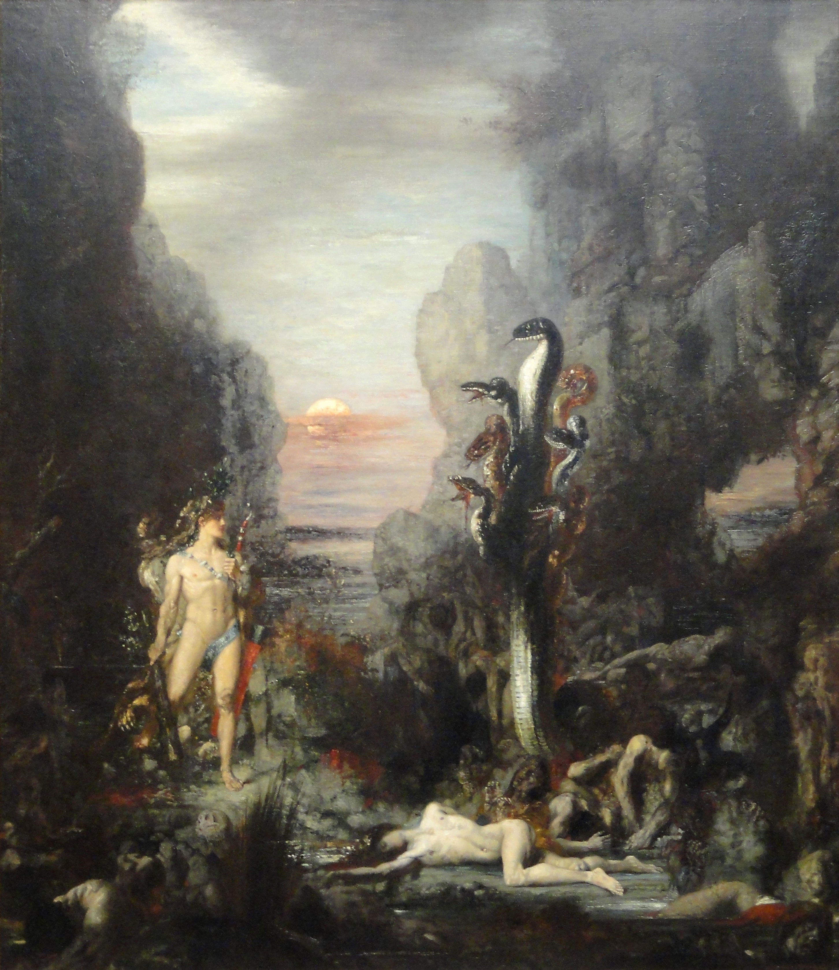 Hérkules og Lerne-hydraen - Gustave Moreau