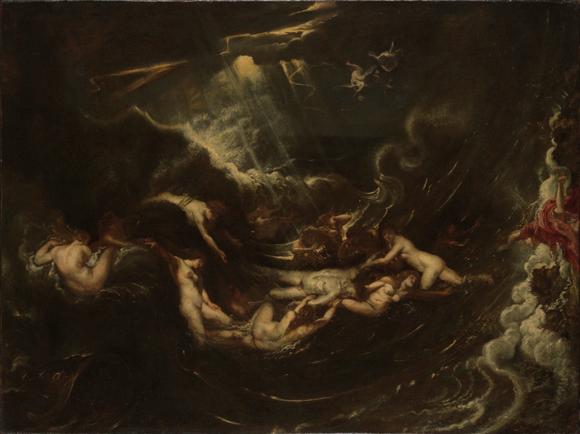 Helden og Leander - Peter Paul Rubens