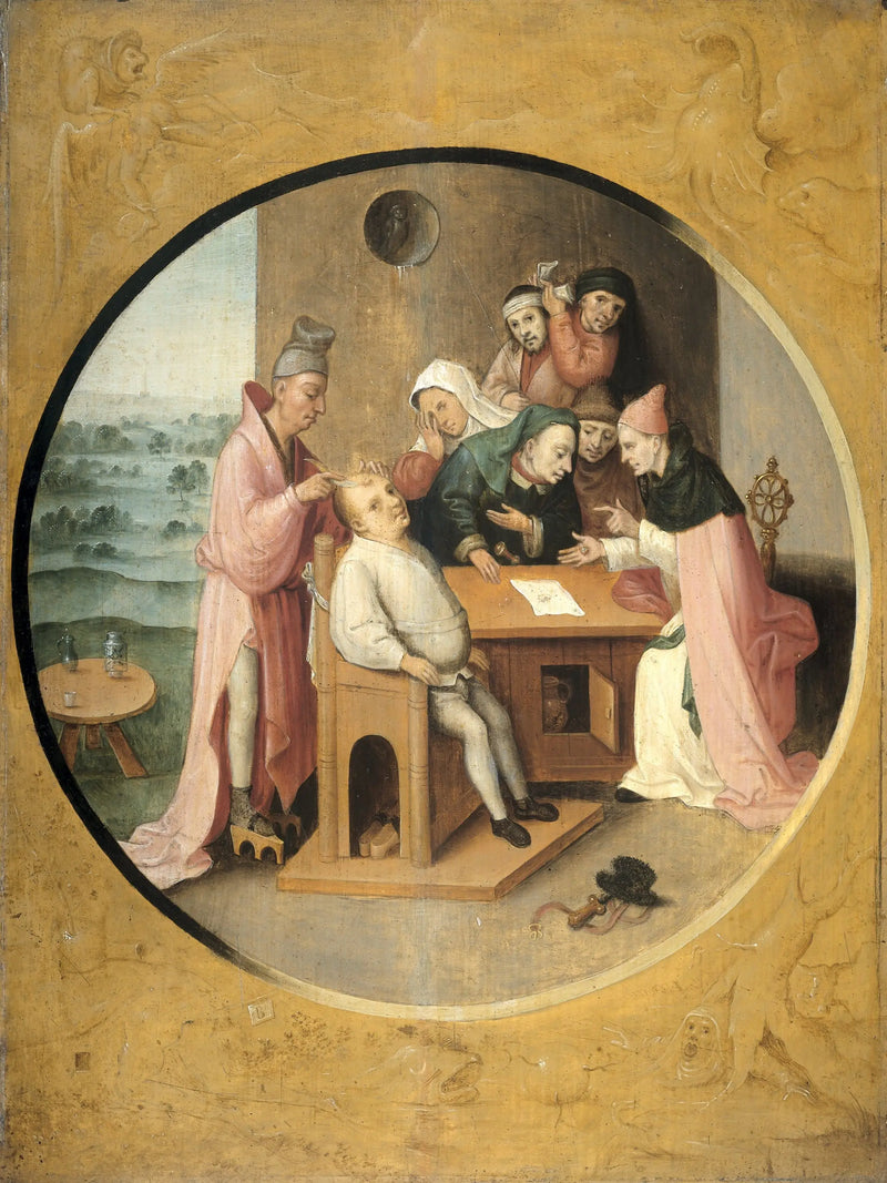 Uddraget af Vanviddets Sten - Hieronymus Bosch
