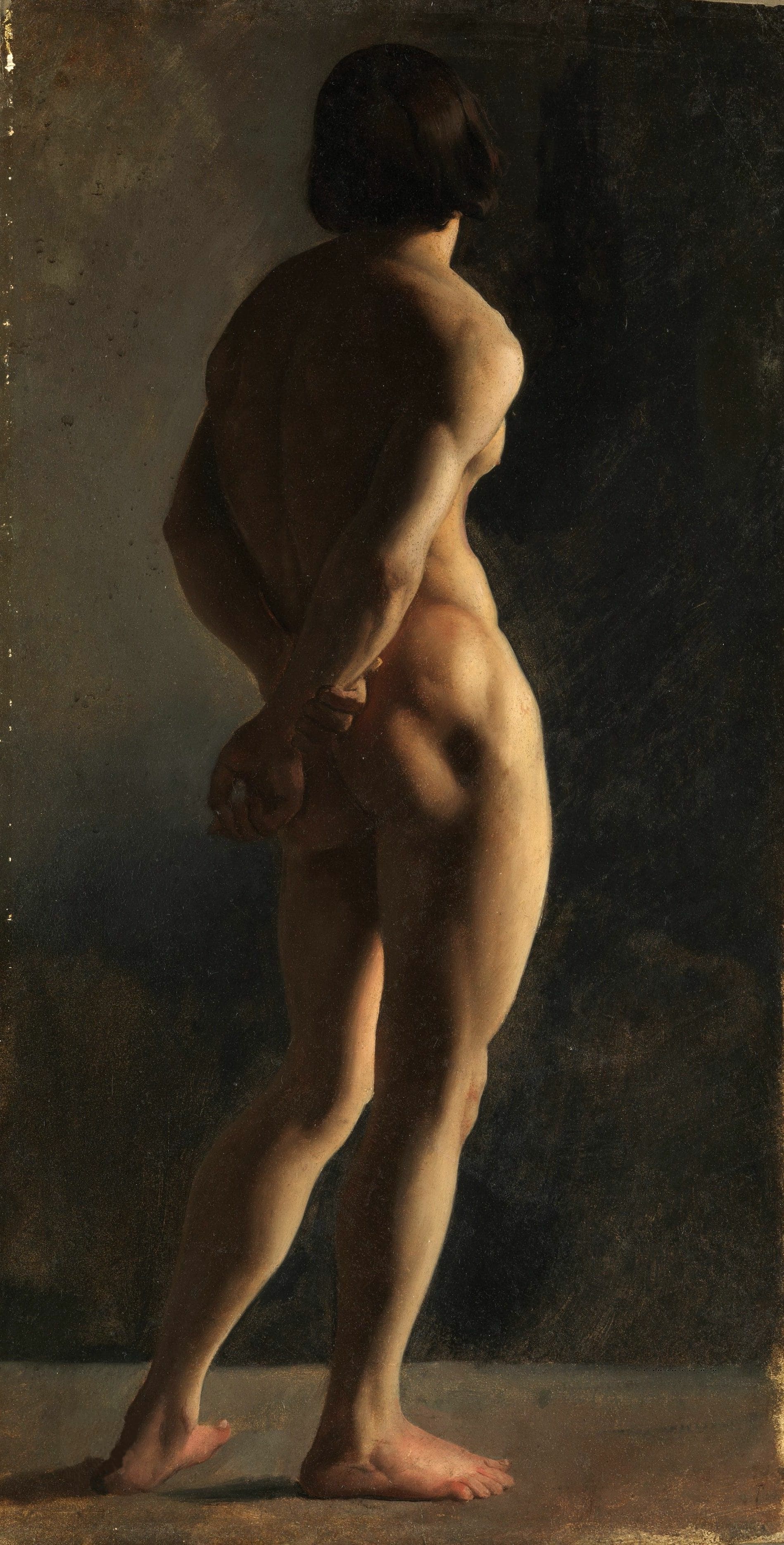 Homme nu, vu de dos - Hippolyte Flandrin
