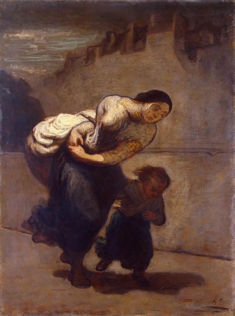 Le Fardeau (La Blanchisseuse) - Honoré Daumier - Alpha Reproduction