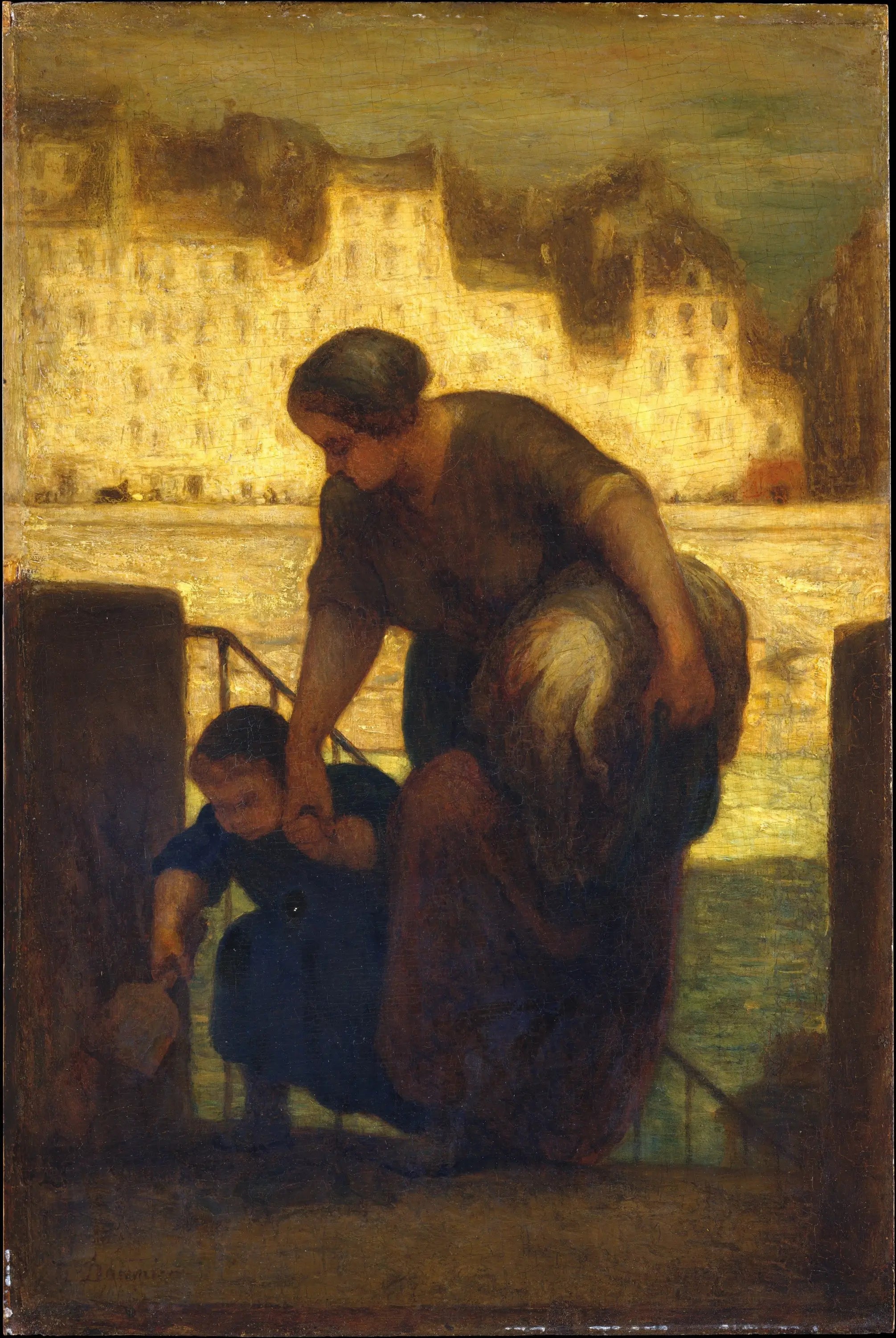 Sortie du bateau à lessive - Honoré Daumier - Alpha Reproduction