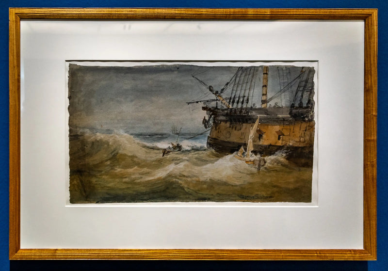Små både ved en Man-o'-War - J. M. W. Turner