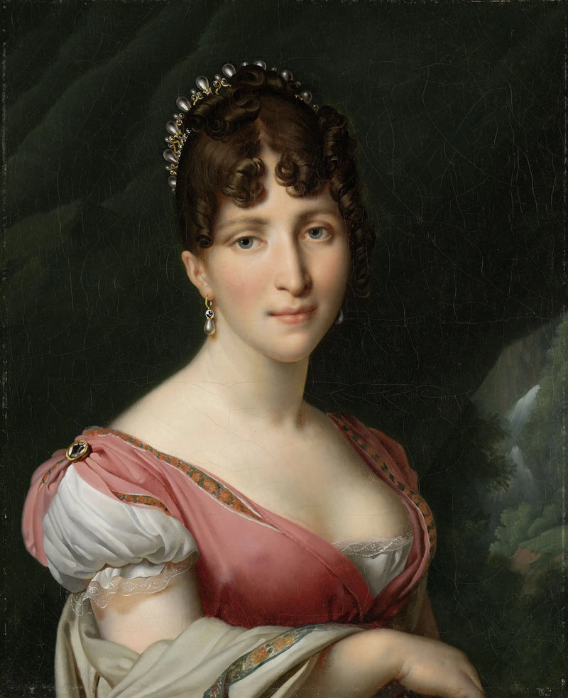 Portræt af Hortense de Beauharnais, dronning af Holland - Anne-Louis Girodet