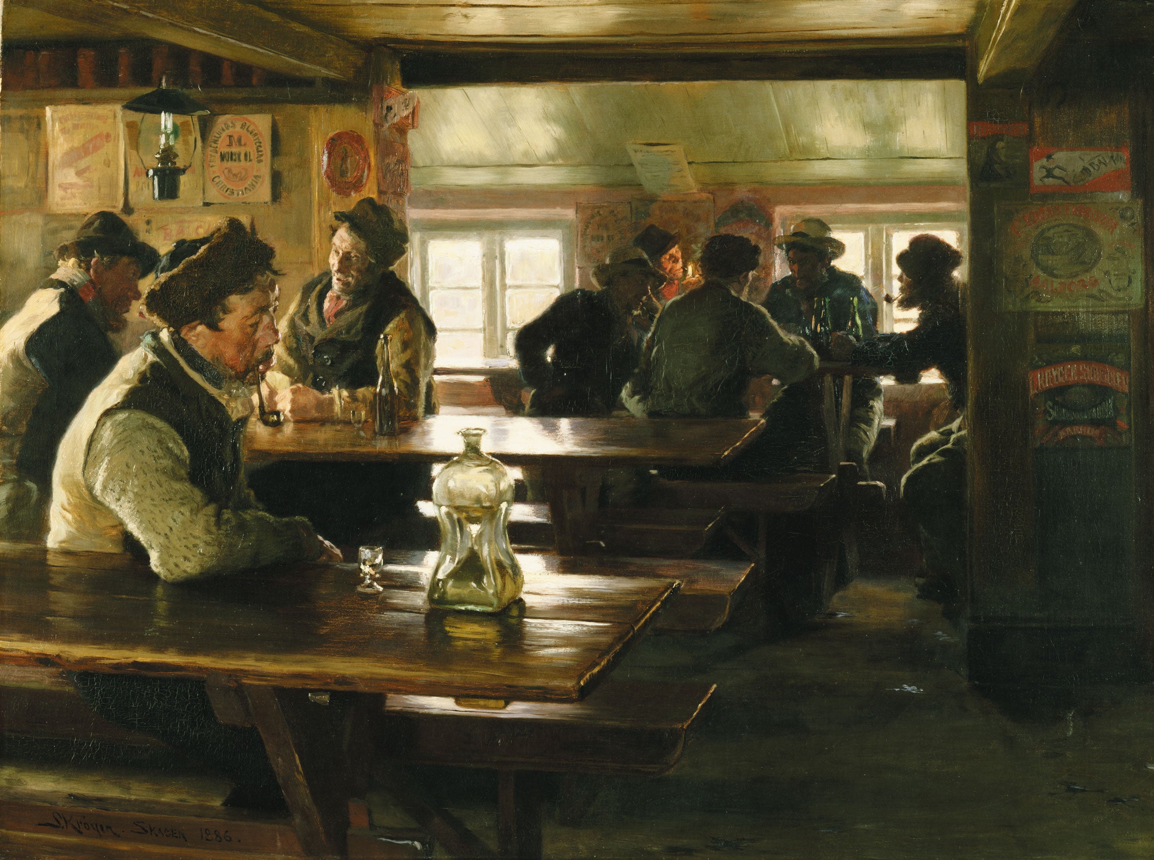 Indretningsbillede af en kro - Peder Severin Krøyer