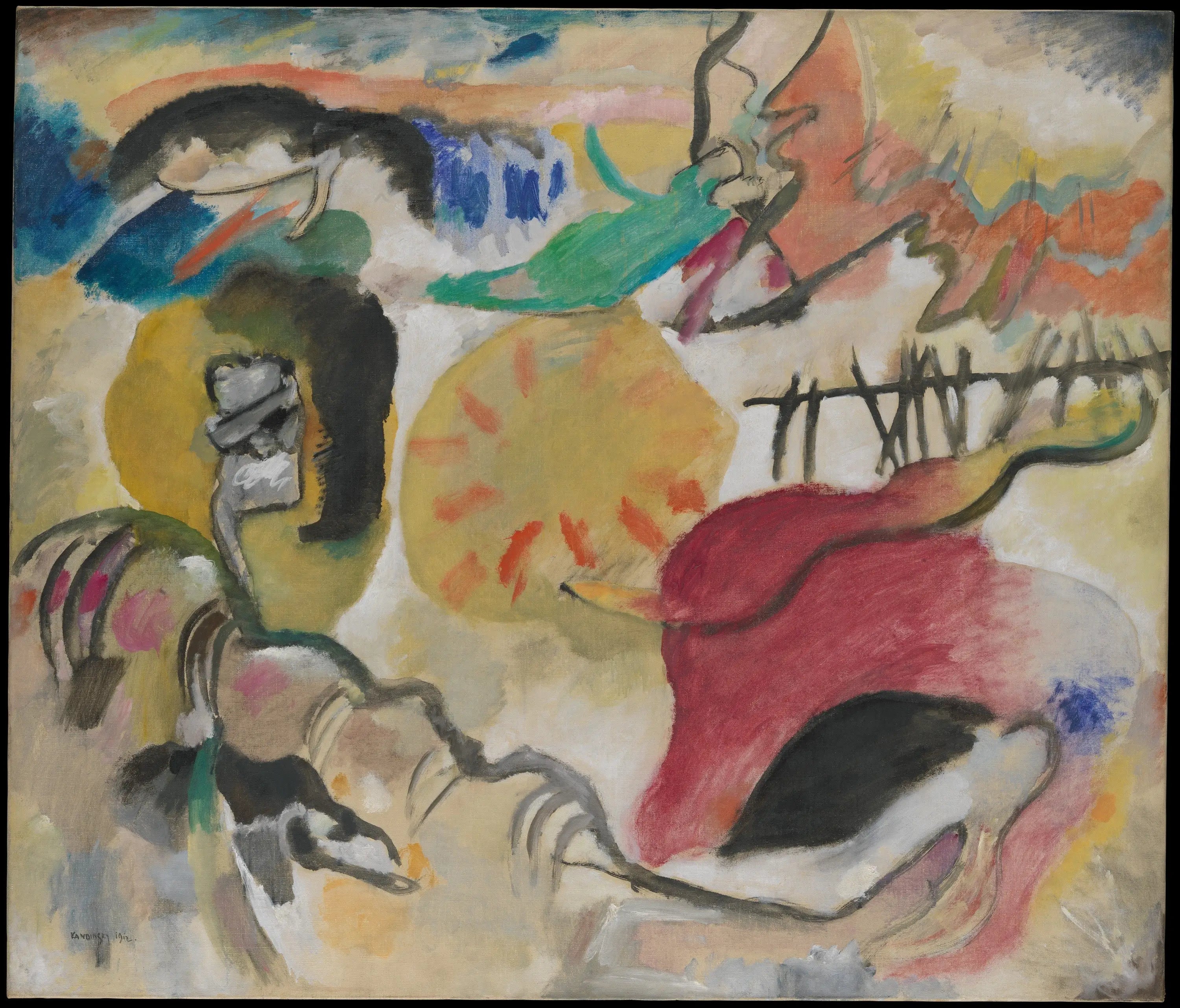 Reproduction du tableau « Improvisation 27 (Le Jardin d'amour II) - Vassily Kandinsky » par Alpha Reproduction en peinture à l’huile