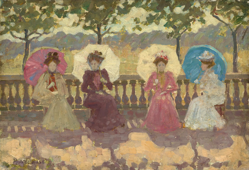 I parken, Paris - Maurice Prendergast