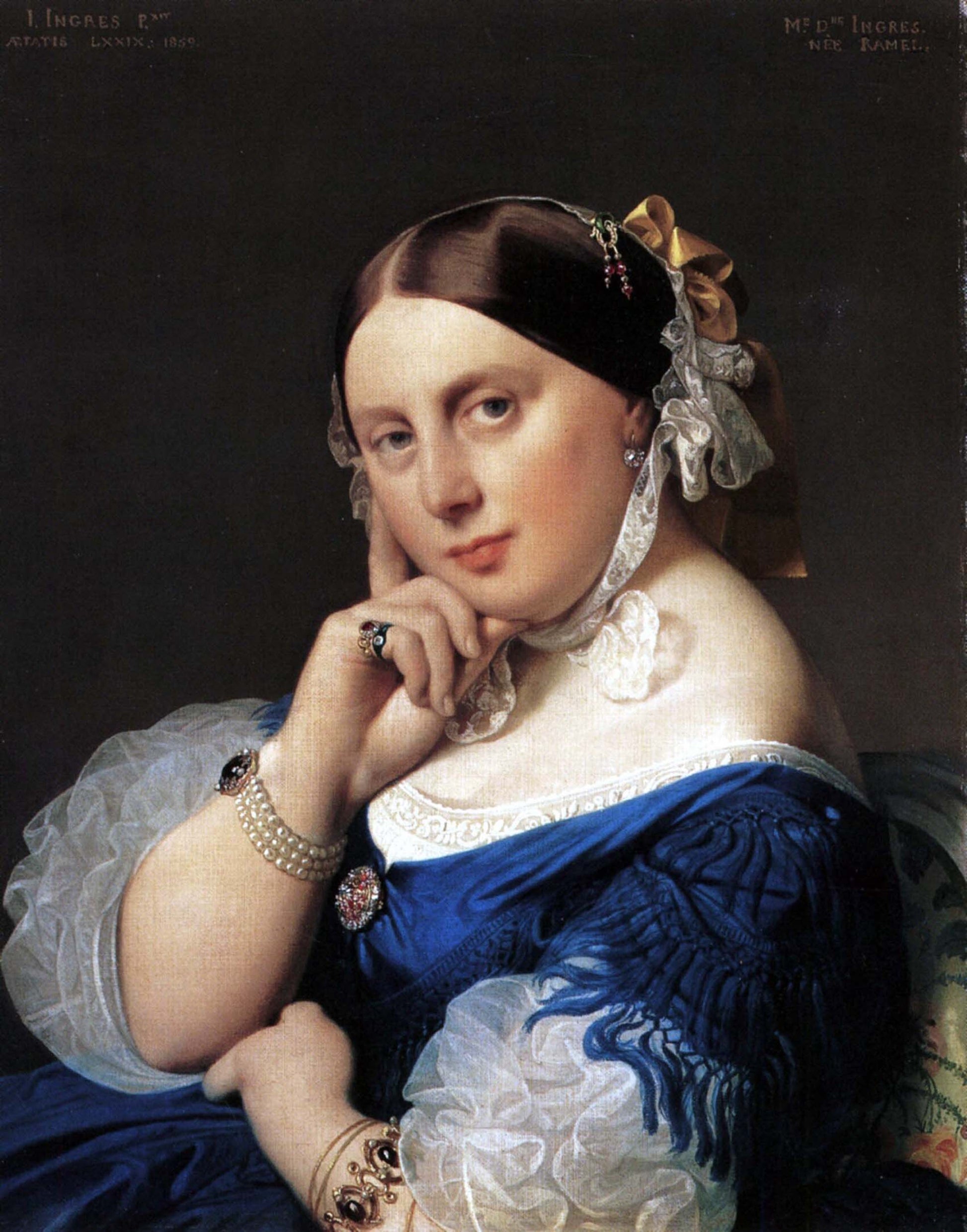 Portræt af Madame Ingres født Ramel - Jean-Auguste-Dominique Ingres