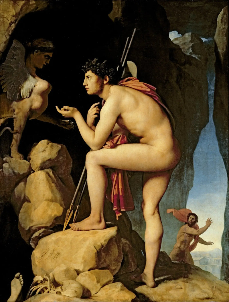 Ødipus forklarer sphinxens gåde - Jean-Auguste-Dominique Ingres