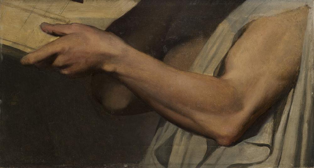 Studie af arm for Pindar i Homers Apoteose - Jean-Auguste-Dominique Ingres