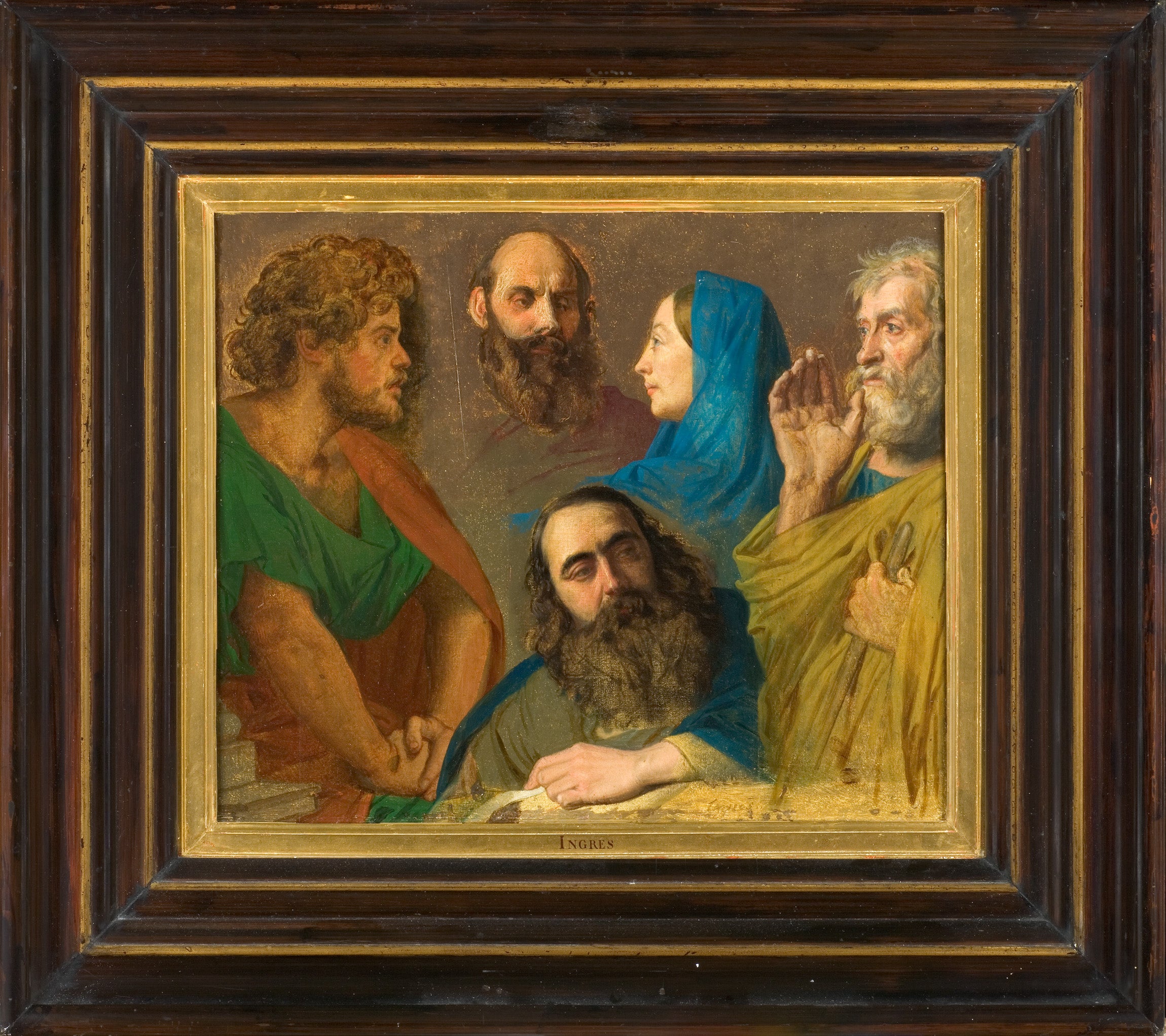 Studie til "Jesus blandt doktorerne" - Jean-Auguste-Dominique Ingres