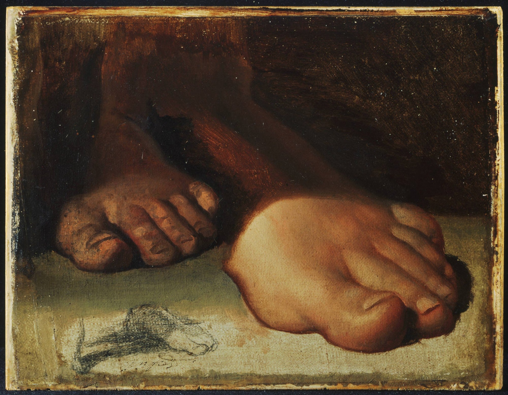 Studier for foden i "Jesus giver nøglerne til Sankt Peter" - Jean-Auguste-Dominique Ingres