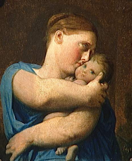 Kvinde og barn, studie til "Martyrdom of Saint Symphorien" - Jean-Auguste-Dominique Ingres