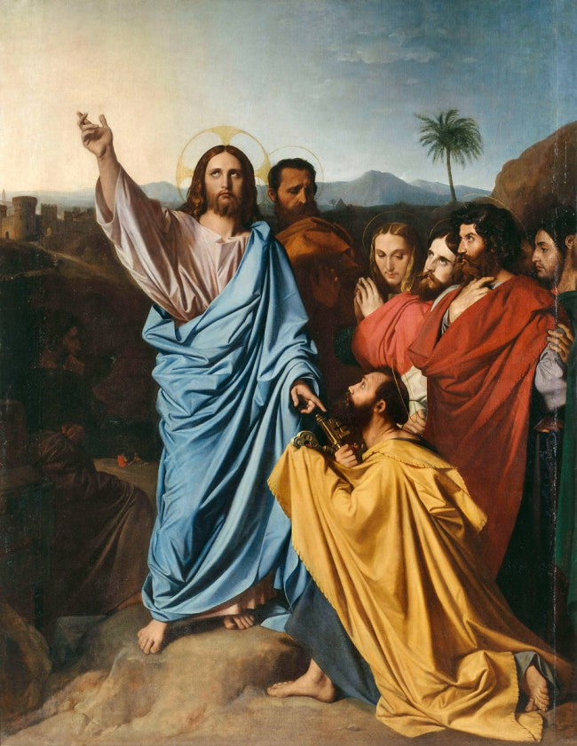 Jesus overdrager nøglerne til Paradis til Sankt Peter - Jean-Auguste-Dominique Ingres