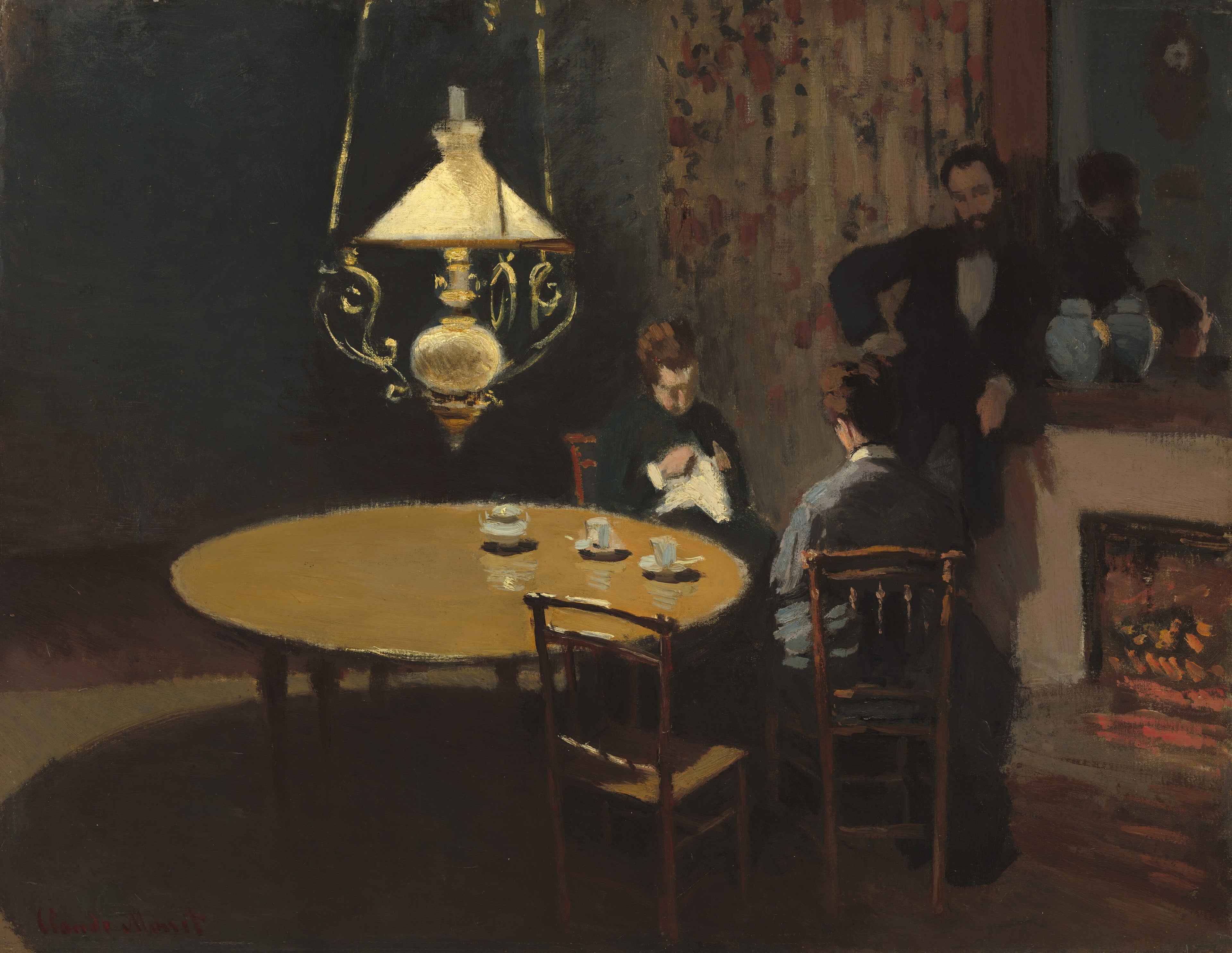 Interiør, Efter middag - Claude Monet