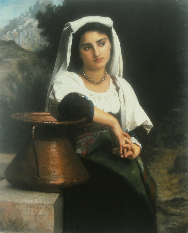Italiensk kvinde ved fontænen - Bouguereau