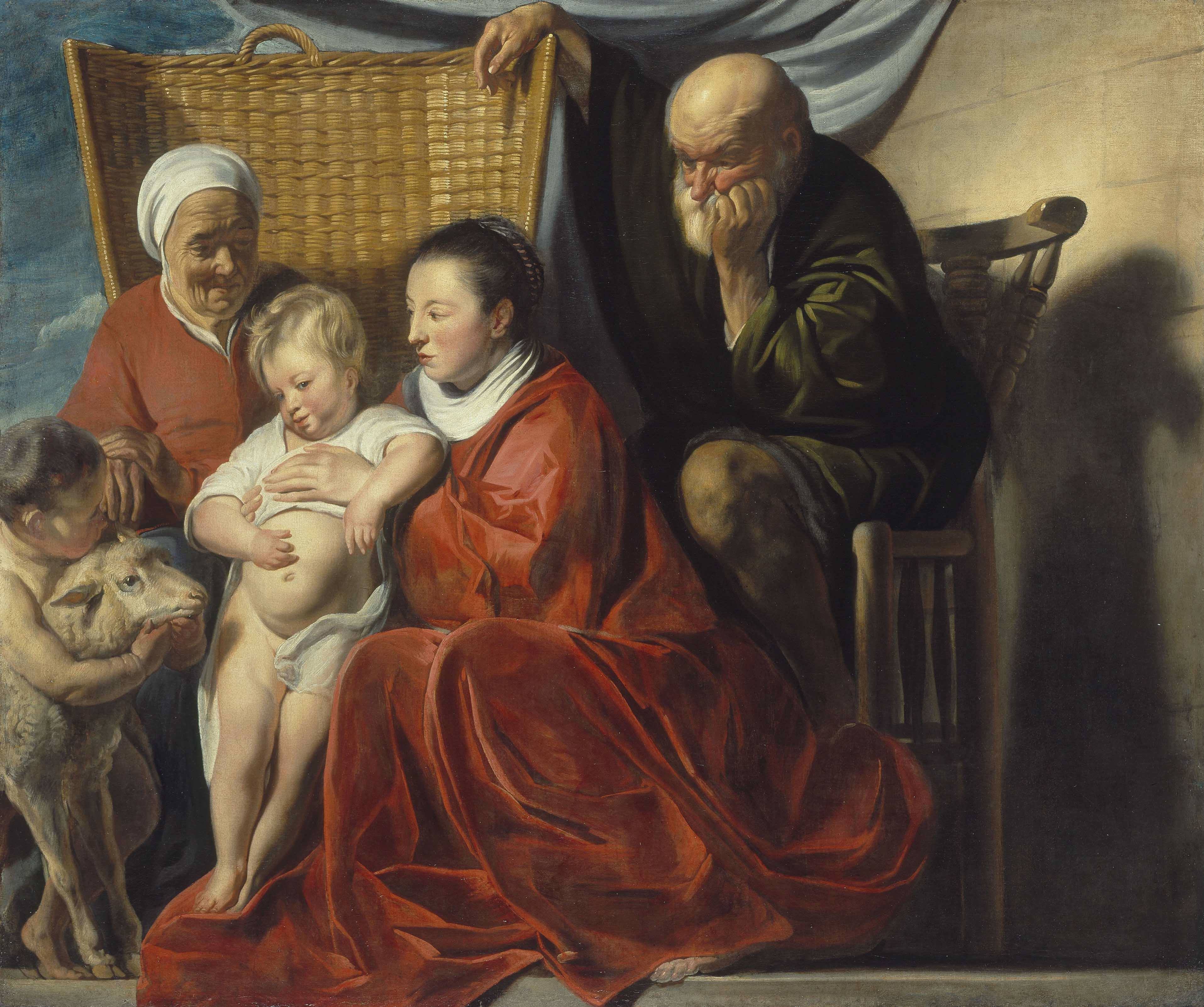 La Sainte Famille avec Anne et le petit Jean - Jacob Jordaens1