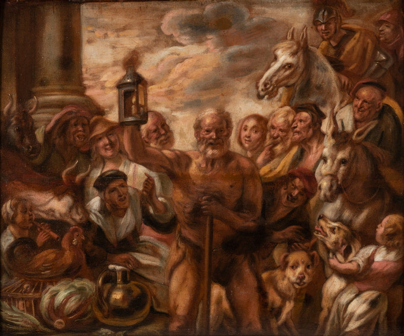 Diogène à la recherche d'un homme honnête - Jacob Jordaens1