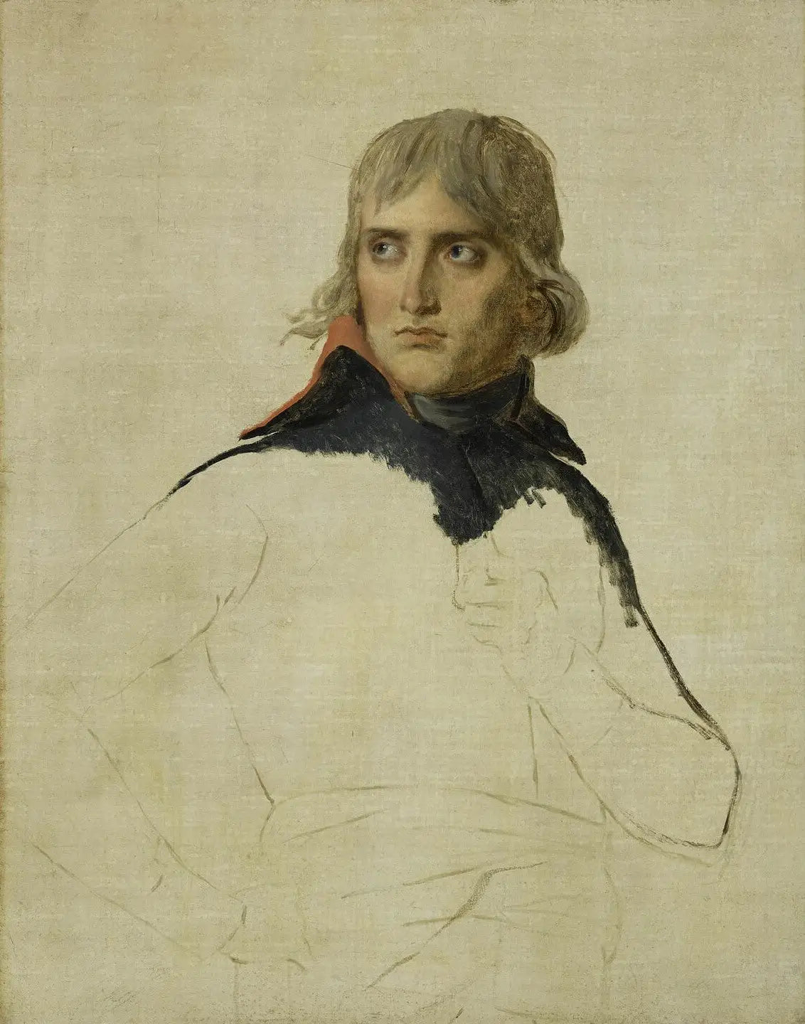 Reproduction du tableau « portrait inachevé de Bonaparte - Jacques-Louis David » par Alpha Reproduction en peinture à l’huile