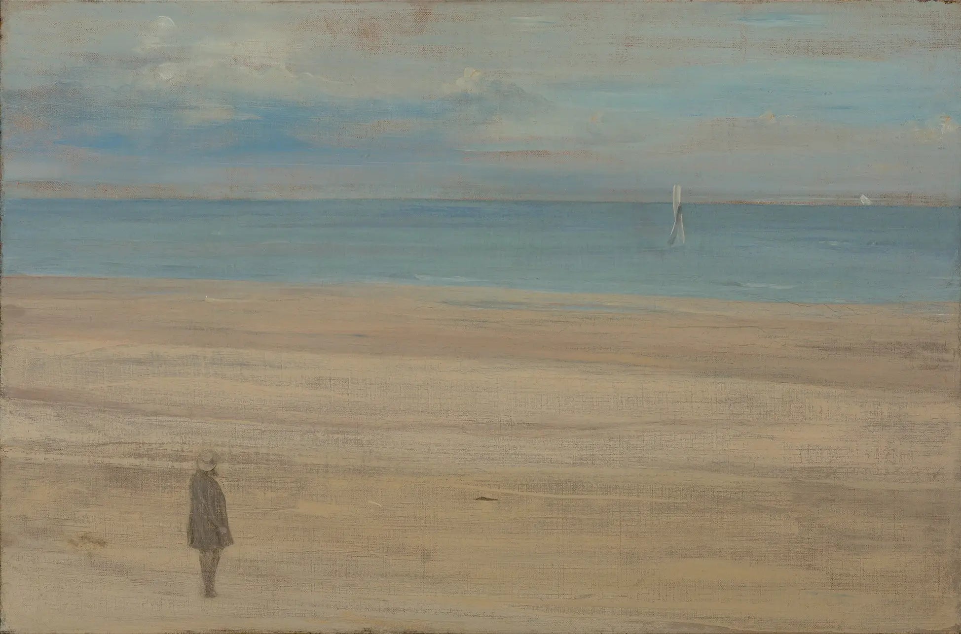 Reproduction du tableau « Harmonie en bleu et argent : Trouville - James Abbott McNeill Whistler » par Alpha Reproduction en peinture à l’huile