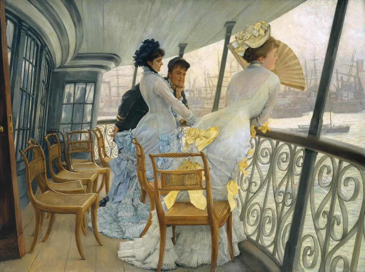 La Galerie du HMS Calcutta (Portsmouth) - James Tissot - Alpha Reproduction