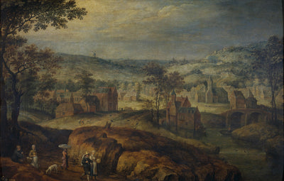 Paysage avec village - Jan Brueghel l'Ancien
