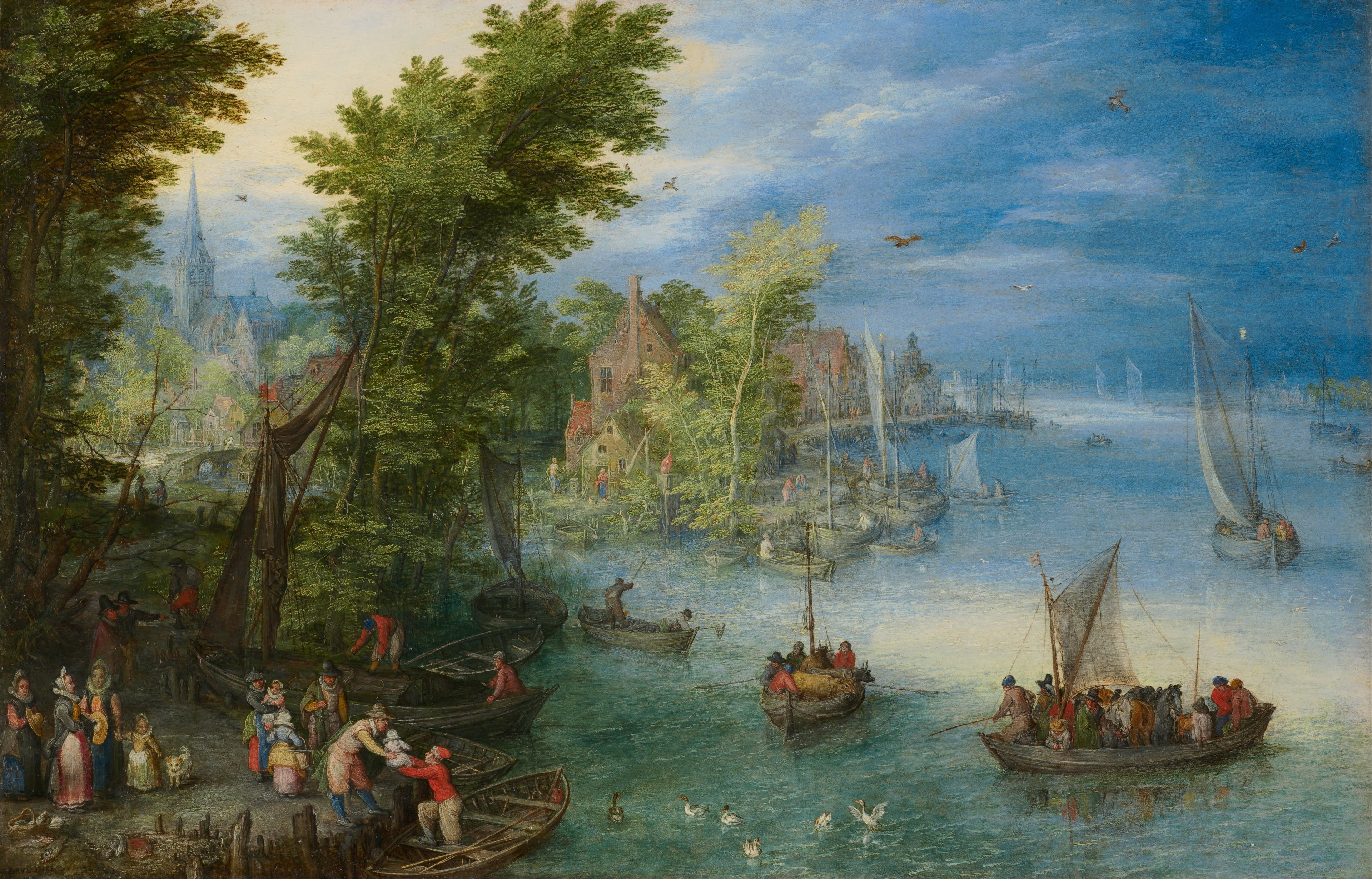 Paysage fluvial - Jan Brueghel l'Ancien