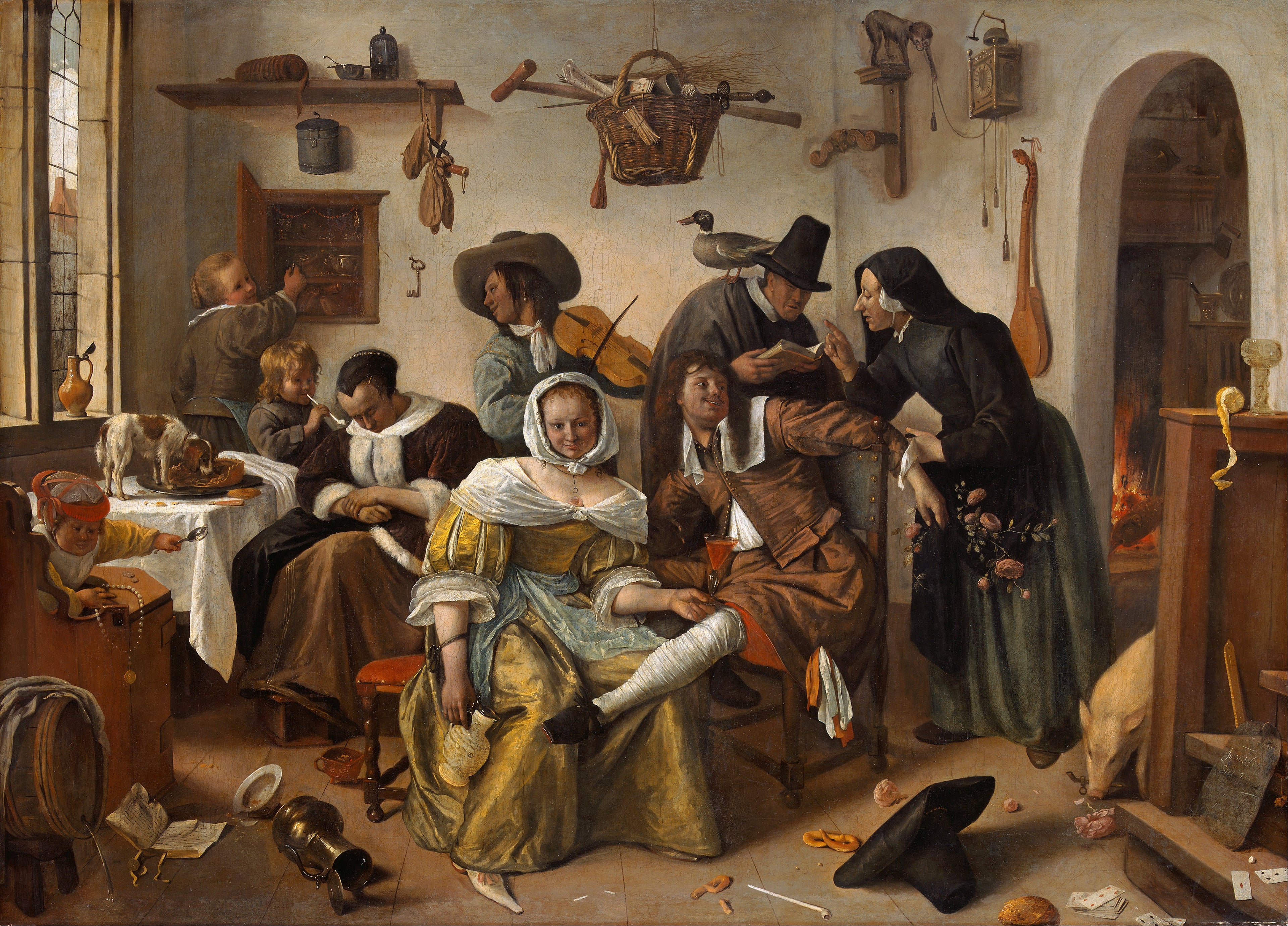 Méfiez-vous du luxe (« In Weelde Siet Toe ») - Jan Steen
