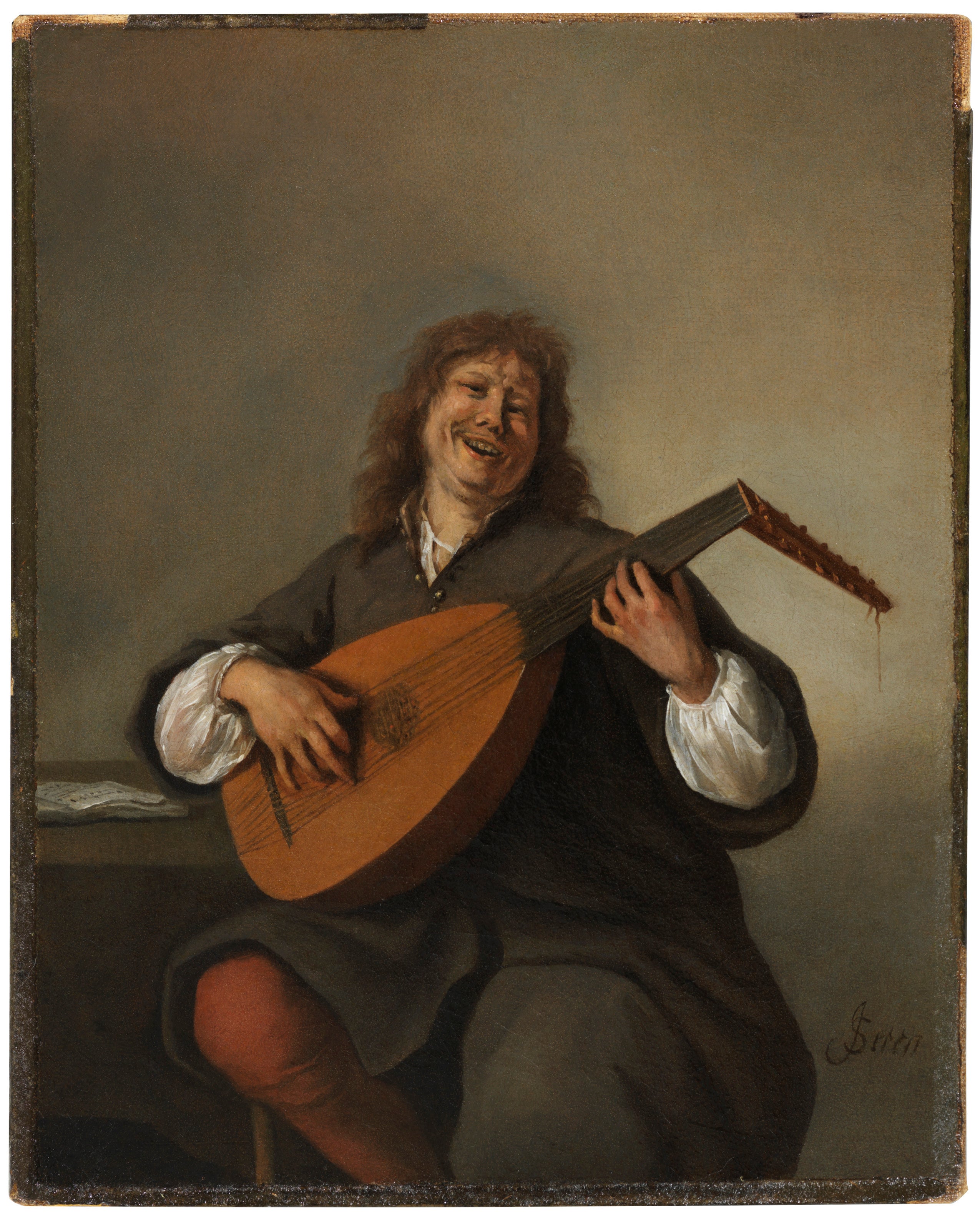 Un homme joue du luth - Jan Steen