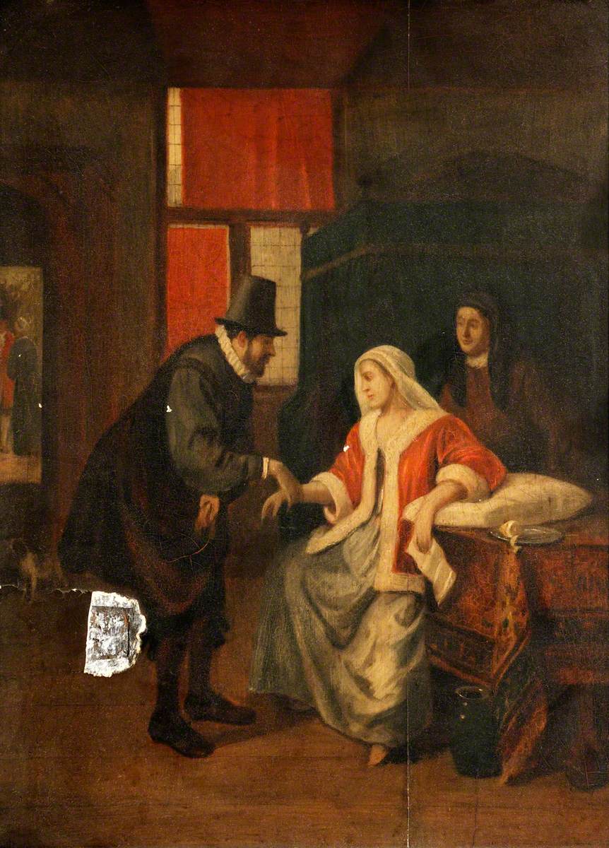 Un médecin prend le pouls d'une femme - Jan Steen
